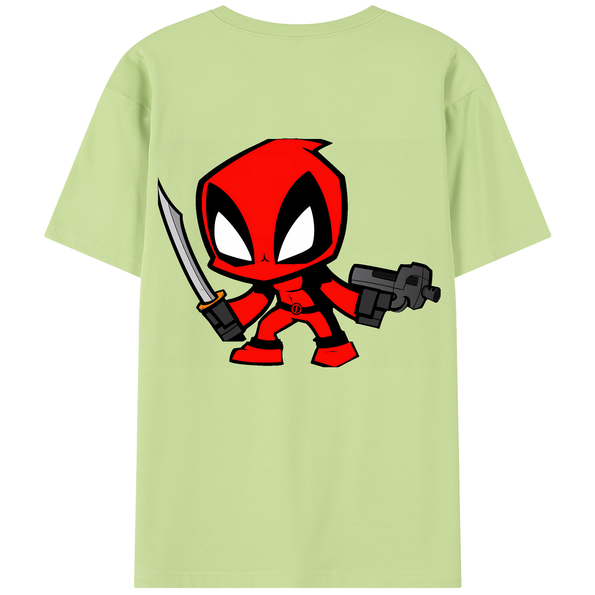 （画像用） Deadpool デッドプール 綿100％半袖Tシャツ（背面プリント）